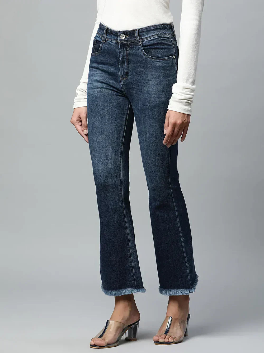 Bootcut Full Length Dark Blue Jeans