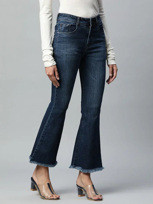 Bootcut Full Length Dark Blue Jeans