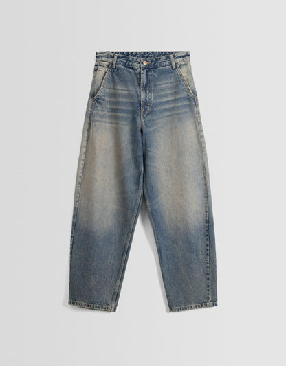 Faded Skater Fit Baggy Jeans