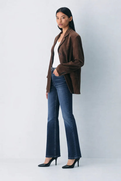 Deep Blue Full-Length Bootcut Jeans