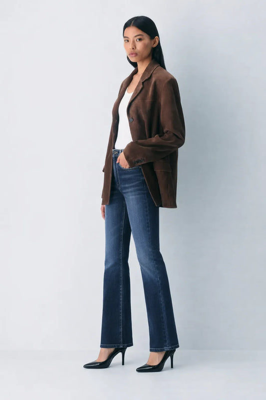 Deep Blue Full-Length Bootcut Jeans