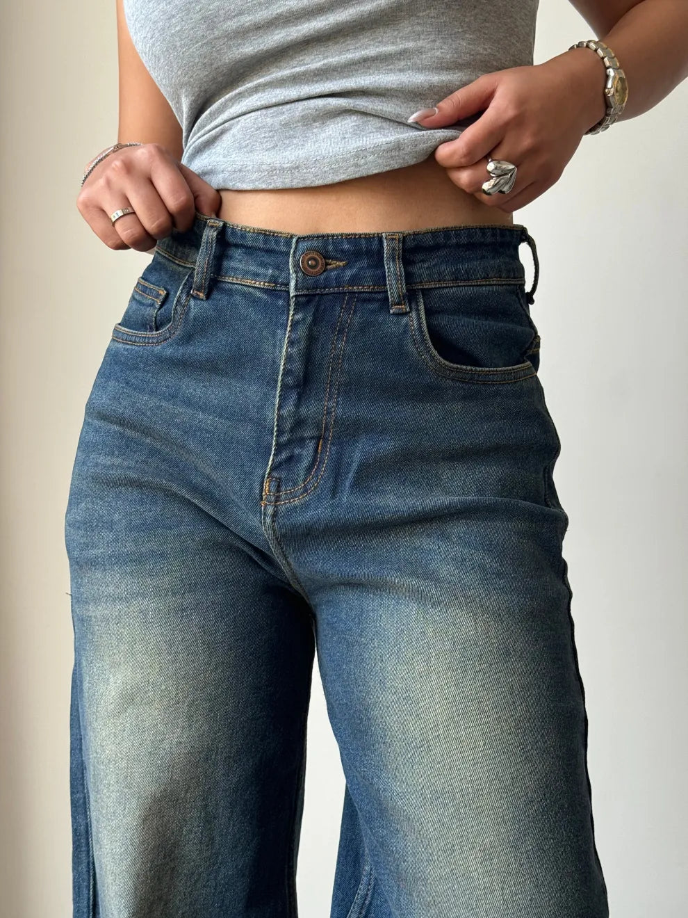 Sunny Sky Wide Leg Jeans