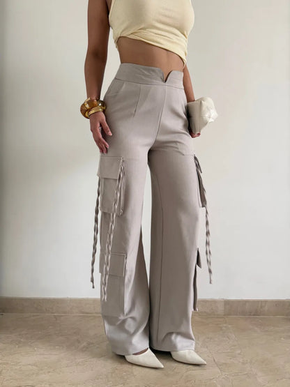 Modern Chevron Flare Pants
