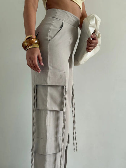 Modern Chevron Flare Pants