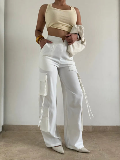 Modern Chevron Flare Pants