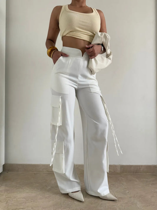 Modern Chevron Flare Pants