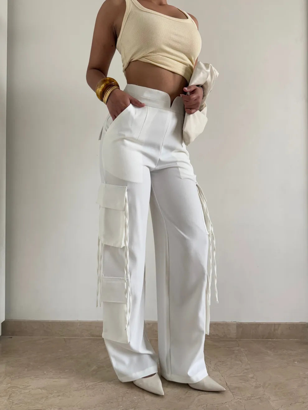 Modern Chevron Flare Pants
