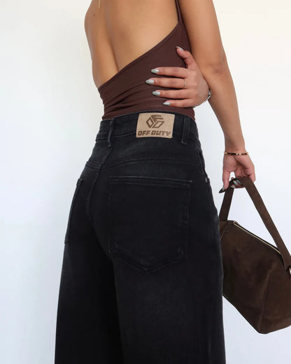 Midnight Bloom Wide Leg Jeans