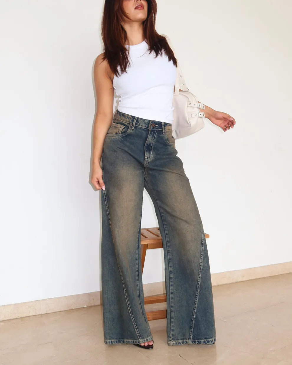 Sandy Breeze Wide Leg Jeans