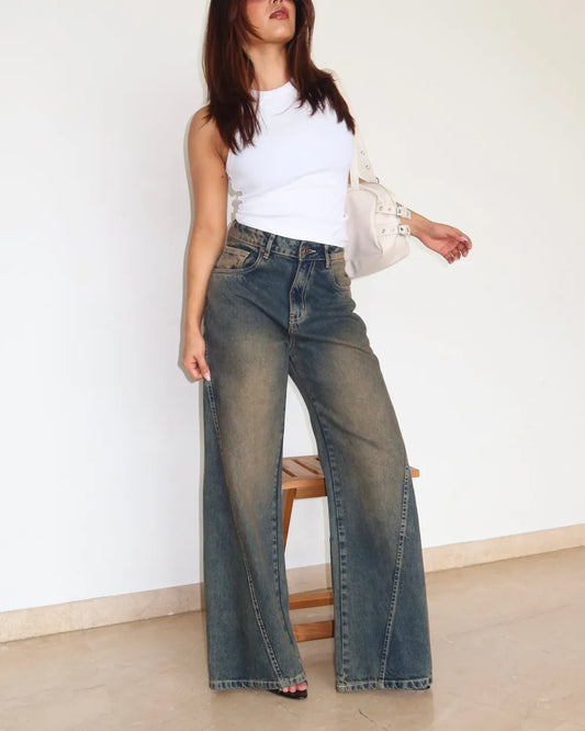 Sandy Breeze Wide Leg Jeans