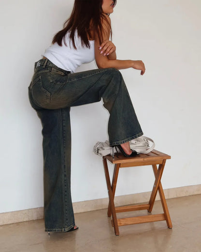 Sandy Breeze Wide Leg Jeans