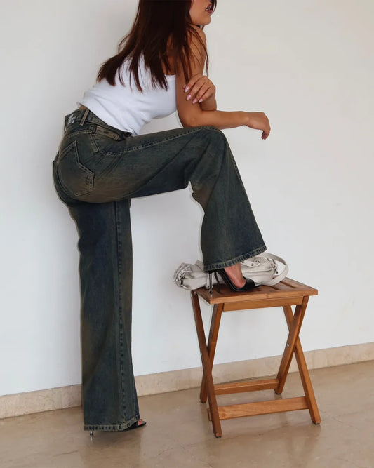 Sandy Breeze Wide Leg Jeans