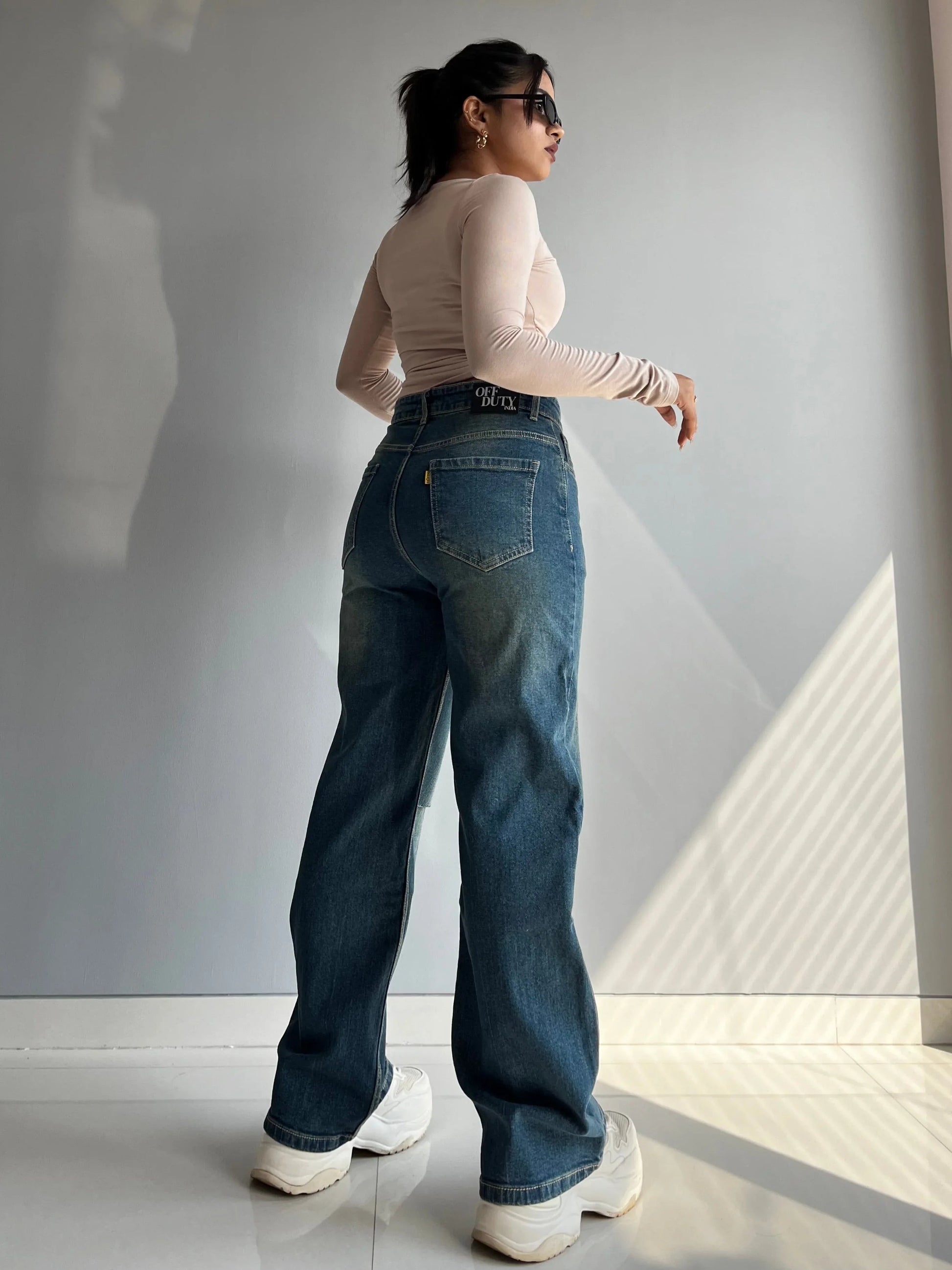 90's Blue Ripped Baggy fit Jeans - trueweaver.in
