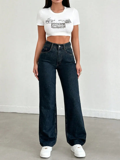 Stellar Blue Straight Jeans