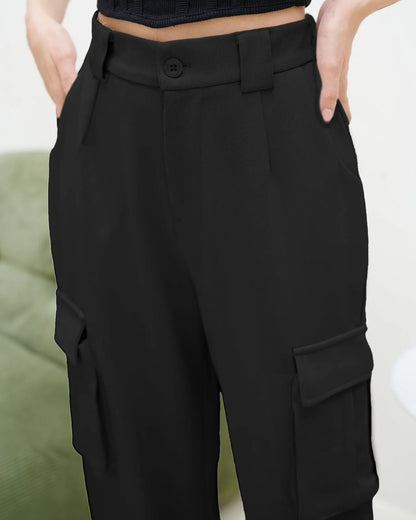 Korean Baggy High Waist Cargo Pants