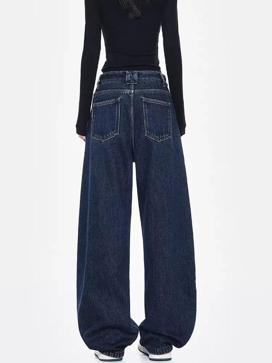 Night River Baggy Fit Jeans with Panel Detailing